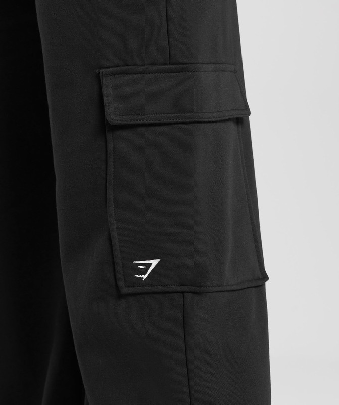 Gymshark Lifting Cargo Cotton Pants Byxor Dam Svarta | 384DSGAZM