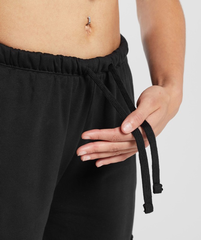 Gymshark Lifting Cargo Cotton Pants Byxor Dam Svarta | 384DSGAZM