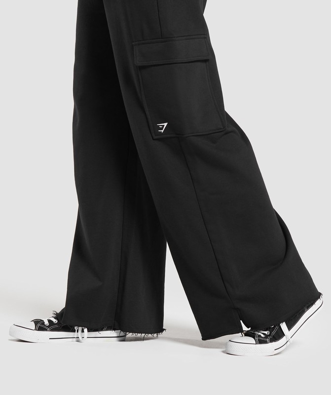 Gymshark Lifting Cargo Cotton Pants Byxor Dam Svarta | 384DSGAZM