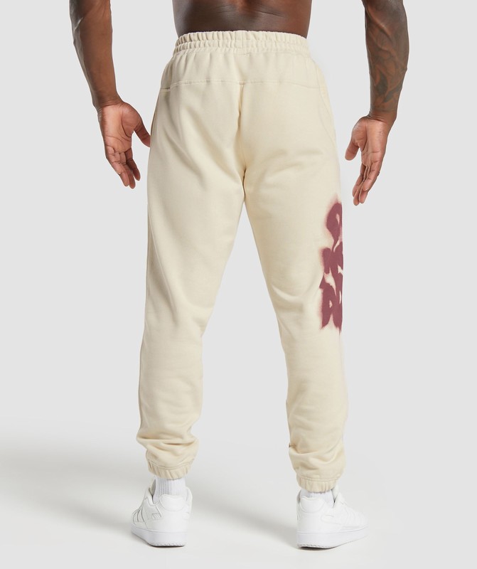 Gymshark Lifting Department Graffiti Joggers Joggingbyxor Herr Vita | 945XOLZKW