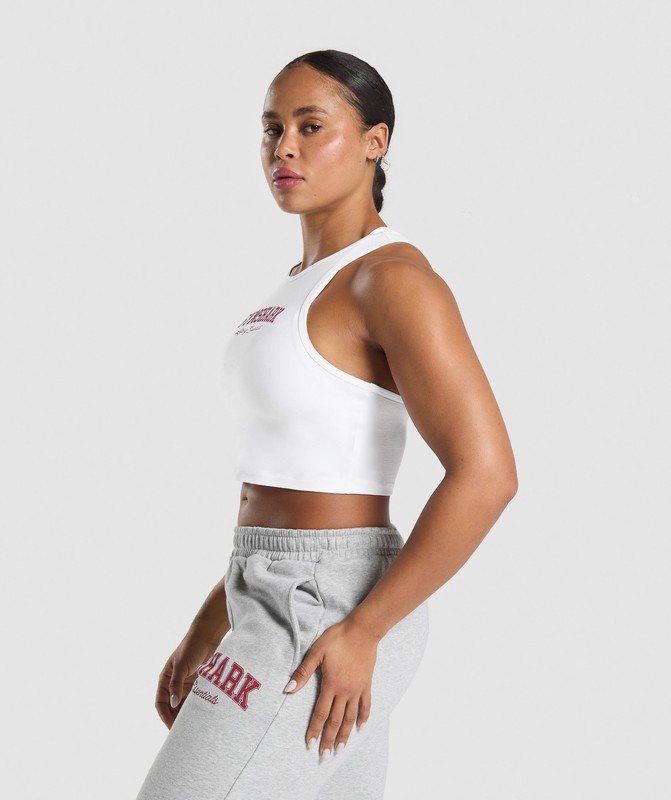 Gymshark Lifting Essentials Graphic Tank Linne Dam Vita | 074IDOMXV