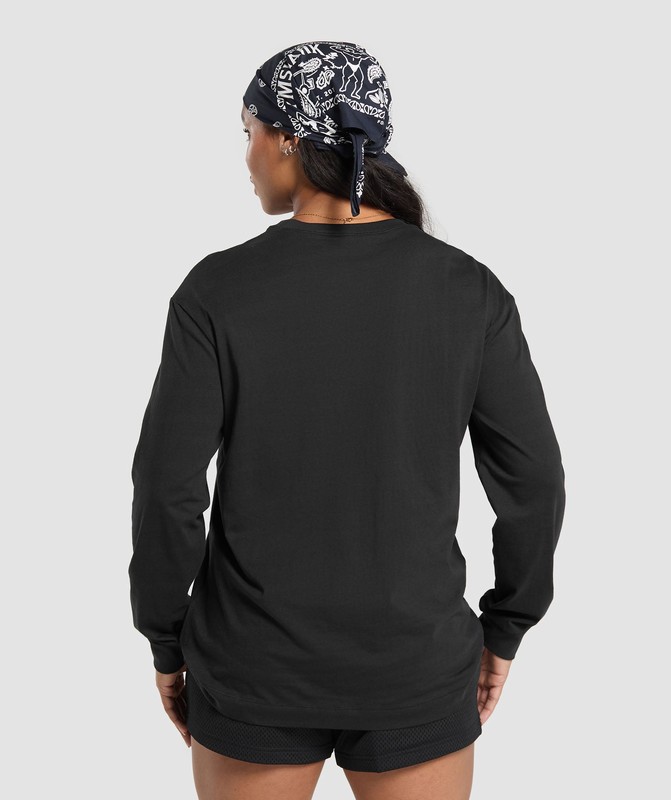 Gymshark Lifting Essentials Long Sleeve Top Top Dam Svarta | 685RUNHXB