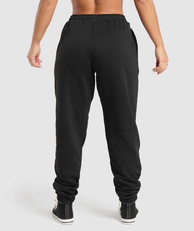Gymshark Lifting Essentials Oversized Joggers Joggingbyxor Dam Svarta | 094INFMVK