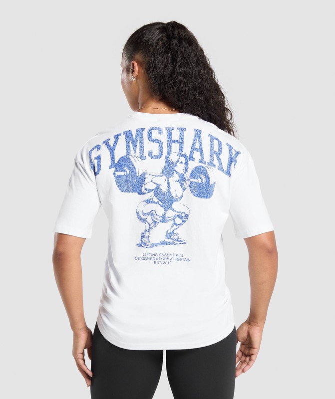 Gymshark Lifting Graphic T-Shirt T-Shirt Dam Vita | 657SBNMEG