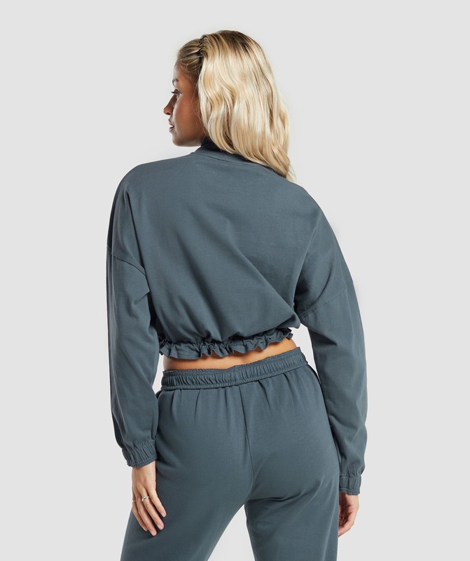 Gymshark Lifting Lightweight 1/4 Zip Pullover Pullover Dam Titan Blå | 924ICFDTZ