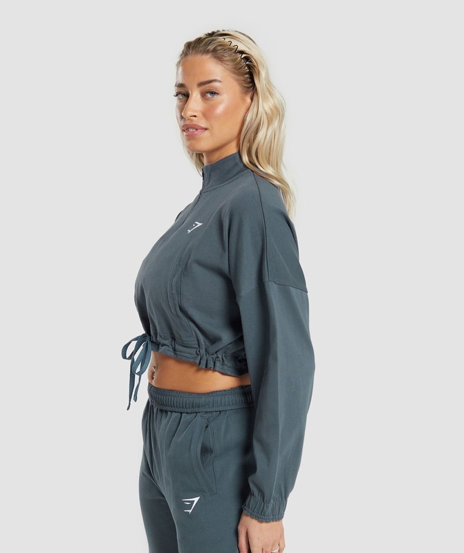 Gymshark Lifting Lightweight 1/4 Zip Pullover Pullover Dam Titan Blå | 924ICFDTZ