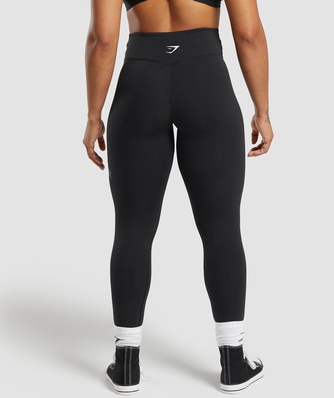 Gymshark Lifting Logo Leggings Leggings Dam Svarta | 516KZUAPC