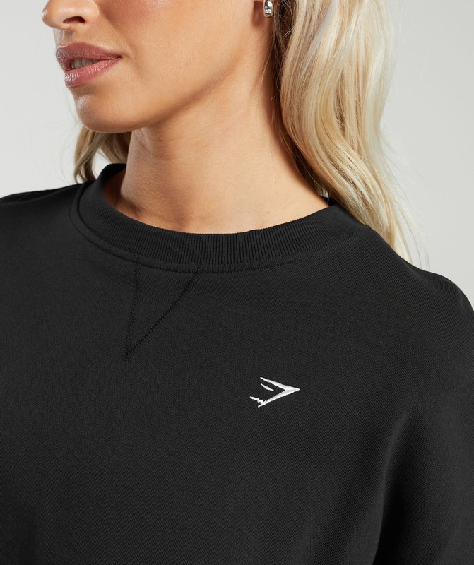 Gymshark Lifting Oversized Sweatshirt Tröjor Dam Svarta | 357JAEBUV