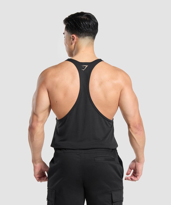 Gymshark Lifting Stars Stringer Stringer Herr Svarta | 521IAUNQP
