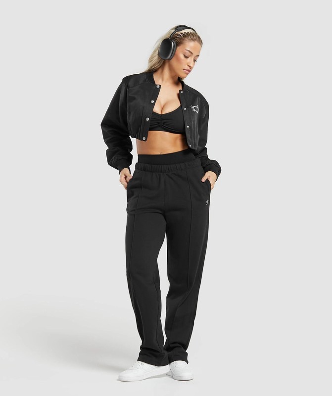 Gymshark Lifting Straight Leg Jogger Joggingbyxor Dam Svarta | 036JIBVYW