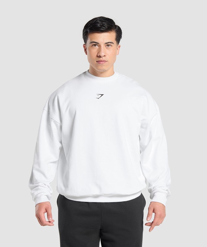Gymshark Liftmas Crew Strumpor Herr Vita | 327TIGWFZ