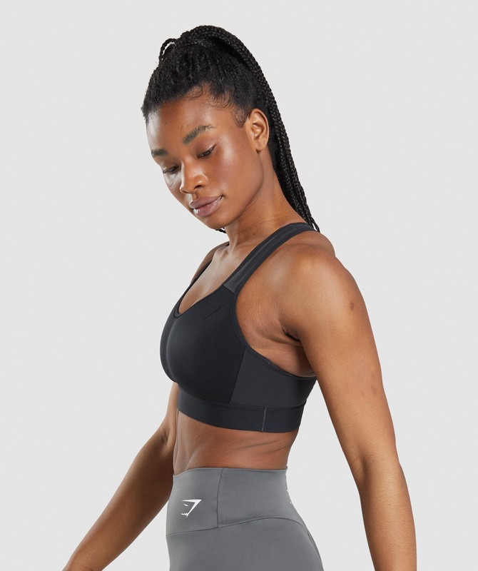 Gymshark Lightweight High Support Sports Bra Sport BH Dam Svarta | 640ZEMFTG