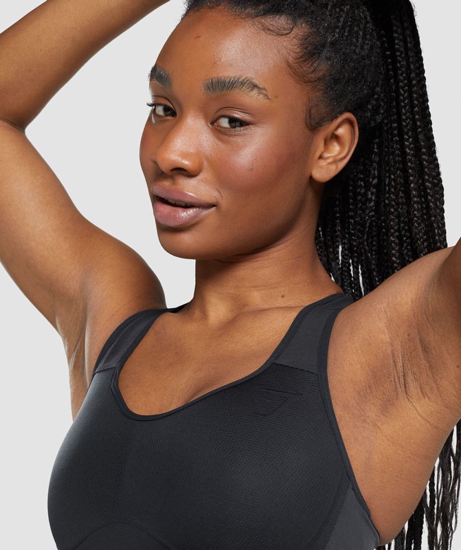 Gymshark Lightweight High Support Sports Bra Sport BH Dam Svarta | 640ZEMFTG