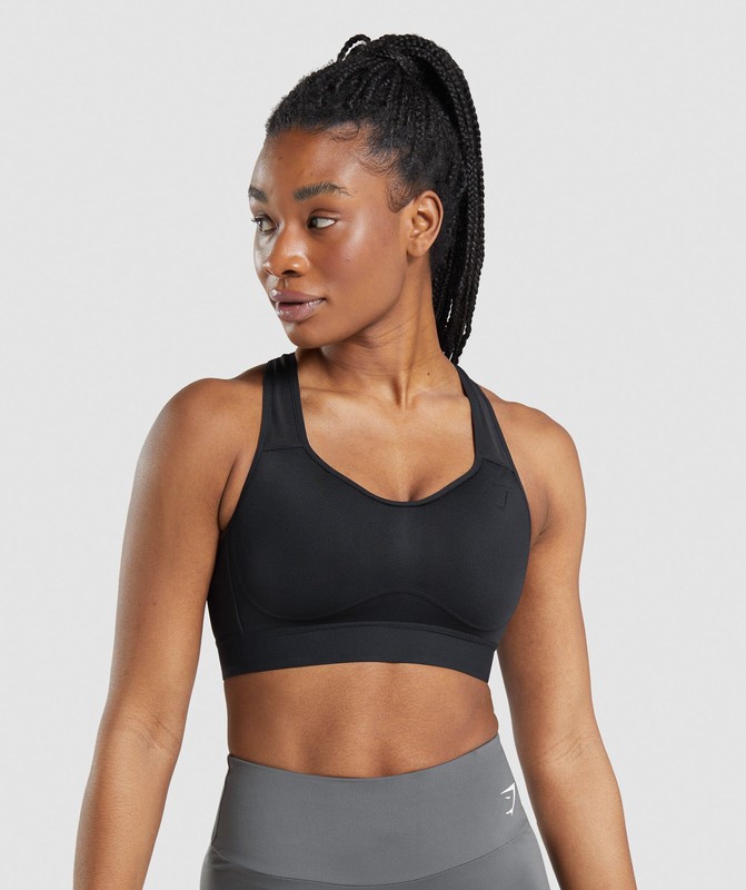 Gymshark Lightweight High Support Sports Bra Sport BH Dam Svarta | 640ZEMFTG