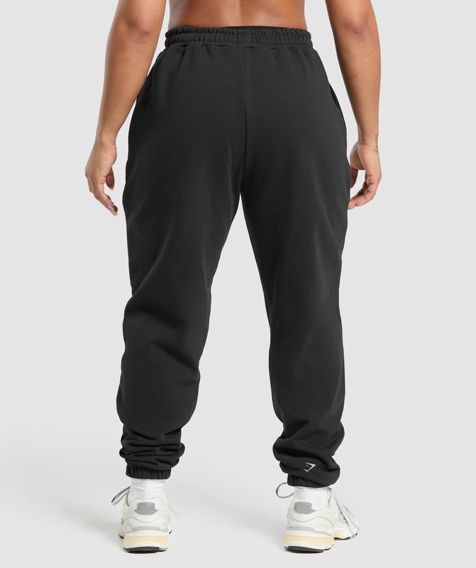 Gymshark London City Graphic Jogger Joggingbyxor Dam Svarta | 481OVPARC
