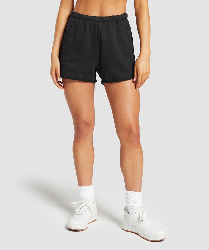 Gymshark Loopback Sweat Shorts Shorts Dam Svarta | 043WKVOCG