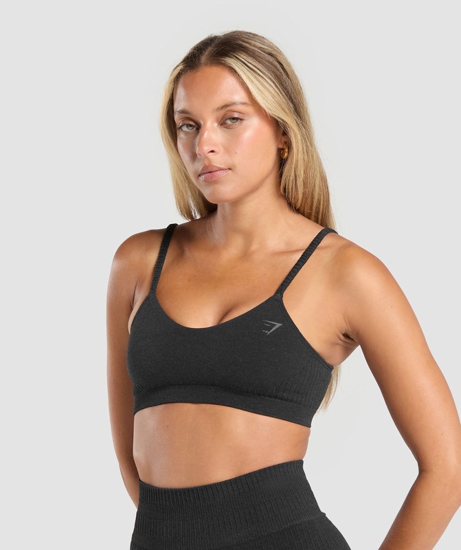 Gymshark Luxe Seamless Bralette Braletter Dam Coal Marl | 813RLVTWF