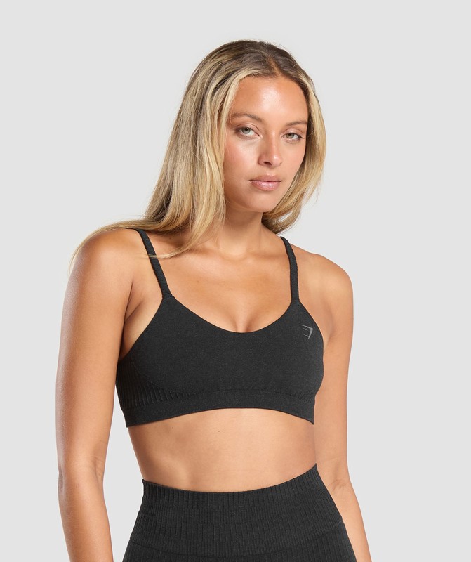 Gymshark Luxe Seamless Bralette Braletter Dam Coal Marl | 813RLVTWF