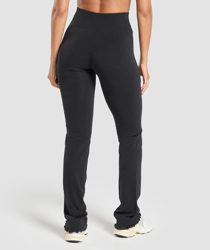 Gymshark Luxe Seamless Flare Leggings Leggings Dam Coal Marl | 081QAEMYO