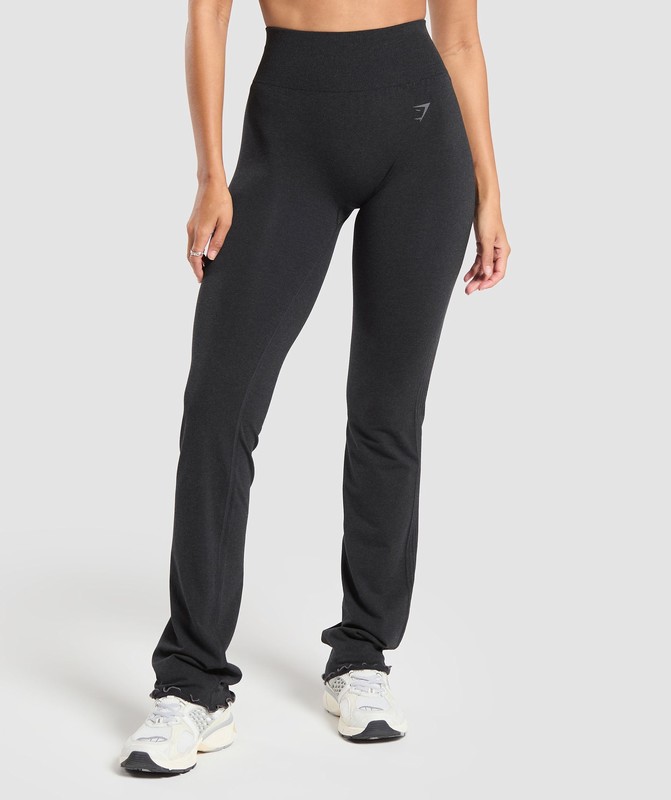 Gymshark Luxe Seamless Flare Leggings Leggings Dam Coal Marl | 081QAEMYO