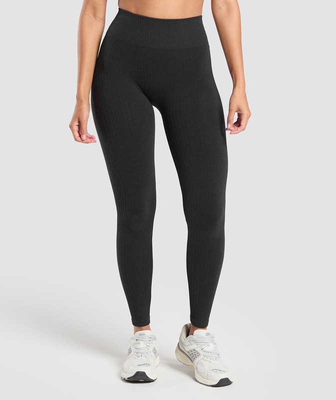 Gymshark Luxe Seamless Leggings Leggings Dam Coal Marl | 781RIXYKL