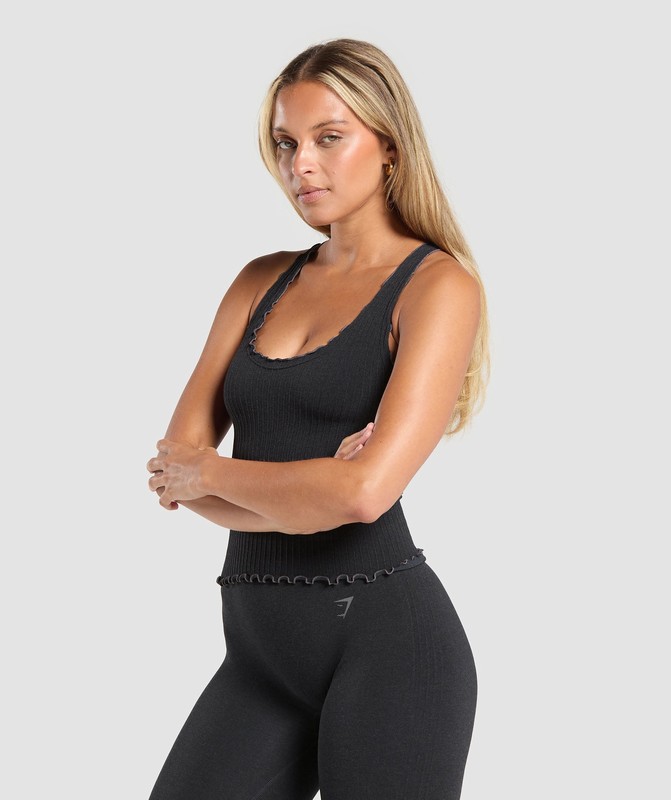 Gymshark Luxe Seamless Tank Linne Dam Coal Marl | 063KINDJE
