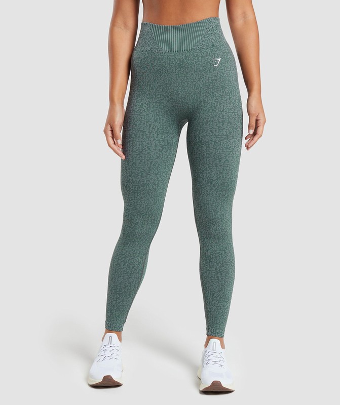 Gymshark Marl Seamless Leggings Leggings Dam Mörkgrå Grå | 790PAOTXV