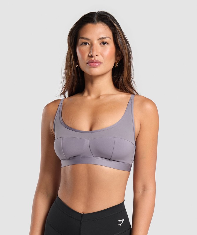 Gymshark Mesh Sports Bra Sport BH Dam Lila | 960DLFGSM
