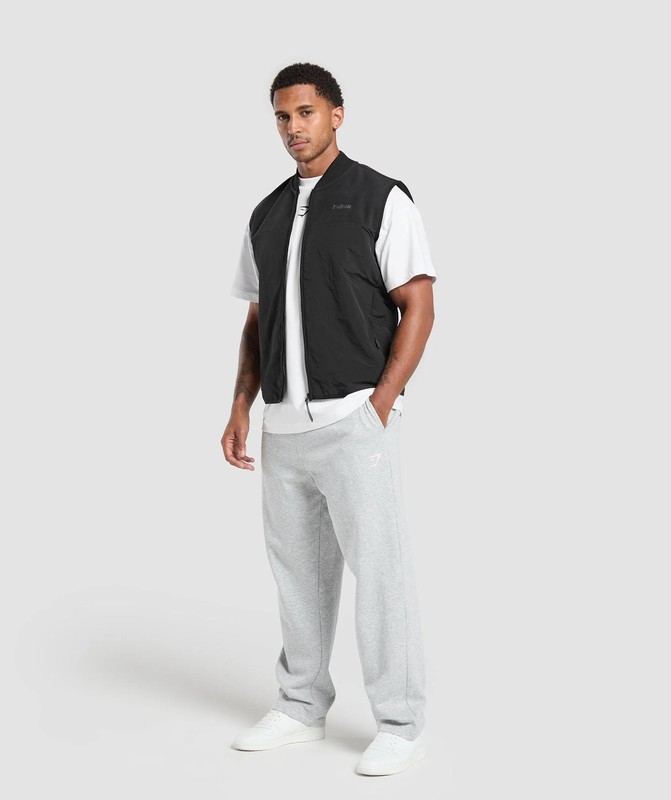 Gymshark Micro Fleece Gilet Väst Herr Svarta | 952DKAUWI