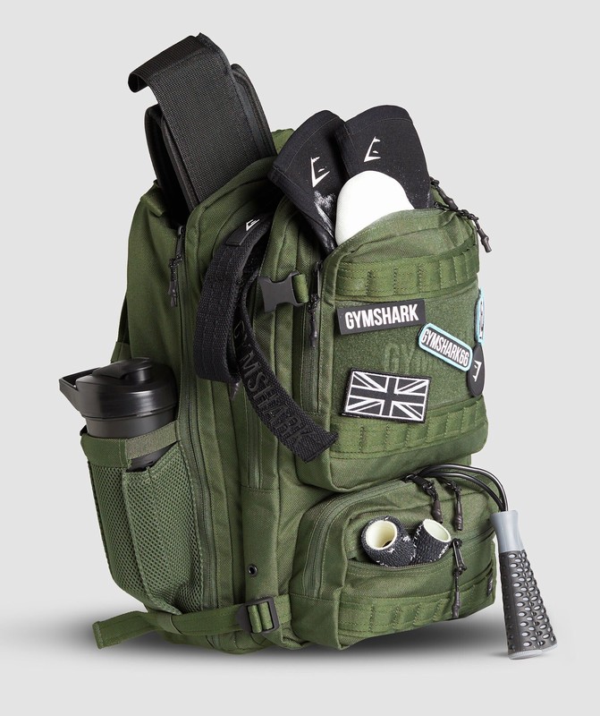 Gymshark Military Backpack Ryggsäck Dam Olivgröna | 534LCSYMT
