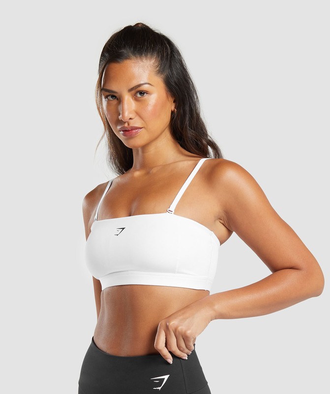 Gymshark Multi Way Strap Bandeau Bra BH Dam Vita | 245ORSGLA