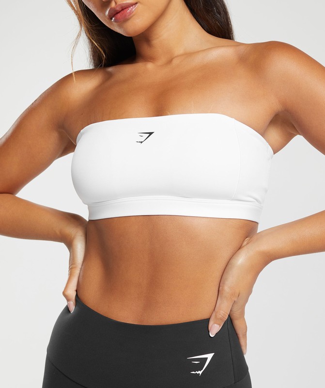 Gymshark Multi Way Strap Bandeau Bra BH Dam Vita | 245ORSGLA
