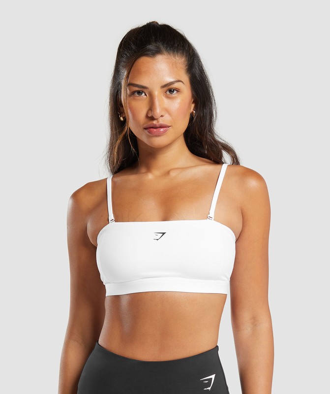 Gymshark Multi Way Strap Bandeau Bra BH Dam Vita | 245ORSGLA