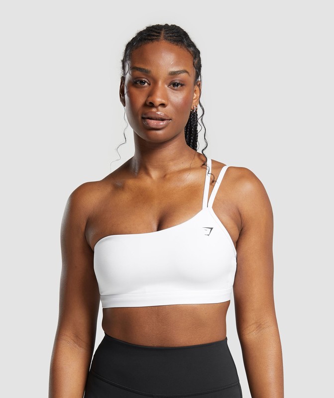 Gymshark One Shoulder Sports Bra Sport BH Dam Vita | 498IBTKQP