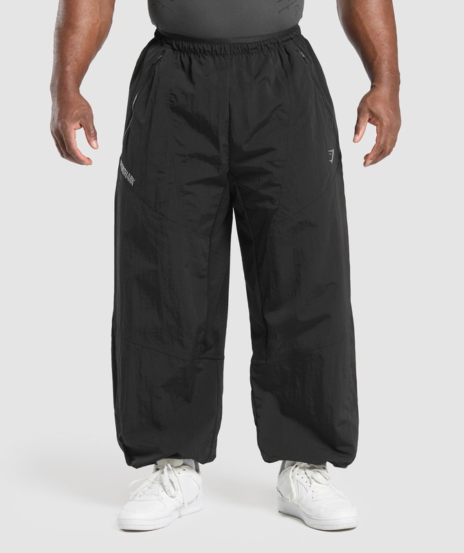 Gymshark Parachute Pants Byxor Herr Svarta | 138YBVWSR
