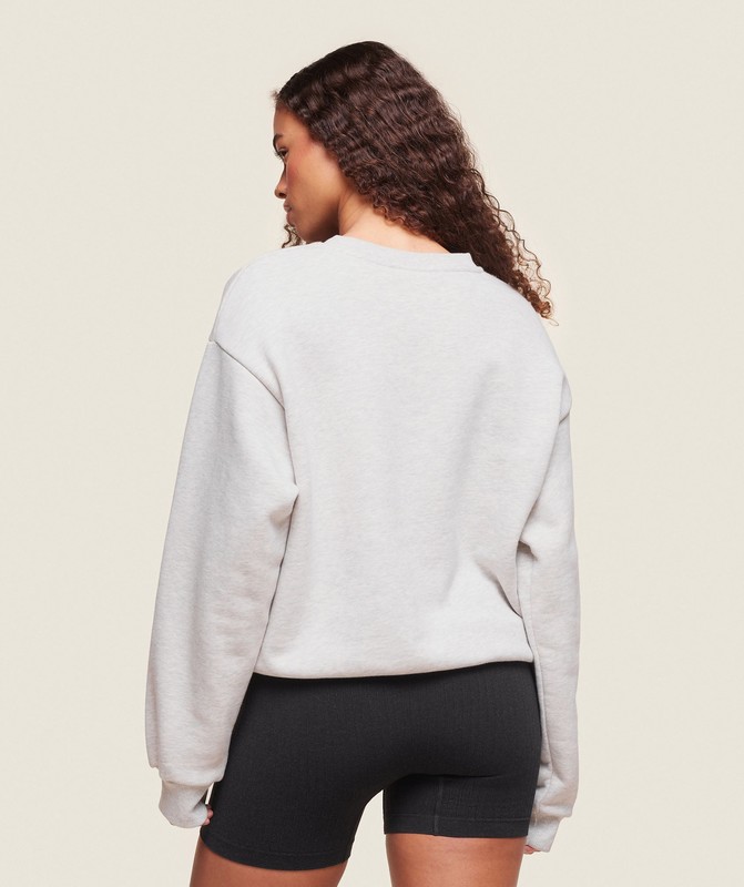 Gymshark Phys Ed Crew Neck Sweatshirt Tröjor Dam Ljusgrå | 837BISCNV