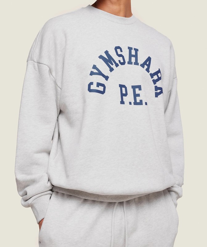 Gymshark Phys Ed Crew Strumpor Herr Ljusgrå | 809BKSWDO