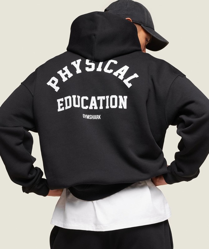 Gymshark Phys Ed Hoodie Hoodie Herr Svarta | 582CHZPJO