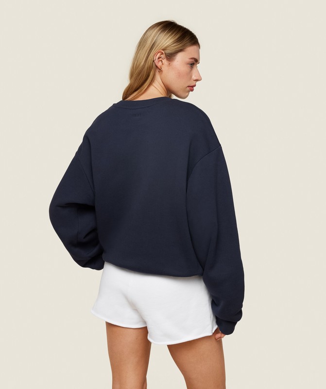 Gymshark Phys Ed Logo Sweatshirt Tröjor Dam Blå | 057ZKBYIJ