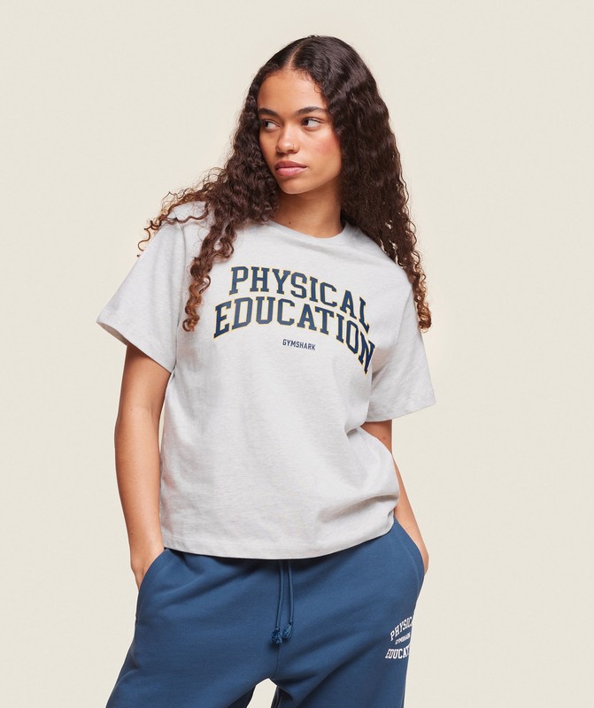 Gymshark Phys Ed T-Shirt T-Shirt Dam Ljusgrå | 076HZLDIU