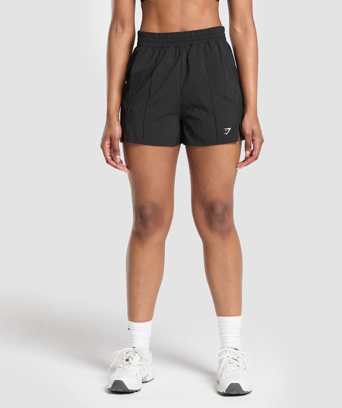 Gymshark Pintuck Shorts Shorts Dam Svarta | 087PFERLC