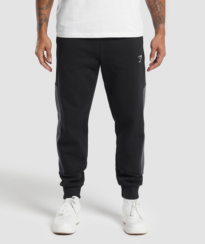 Gymshark Pique Joggers Joggingbyxor Herr Svarta Grå | 268DUQFHI