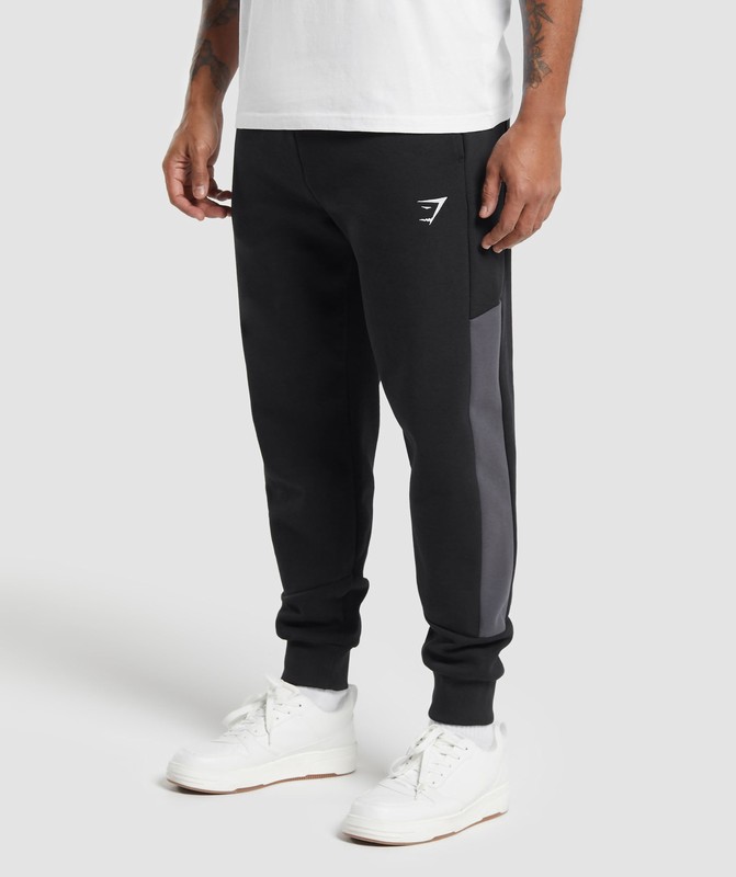 Gymshark Pique Joggers Joggingbyxor Herr Svarta Grå | 268DUQFHI
