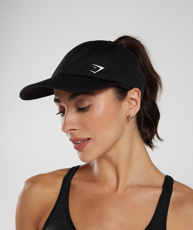 Gymshark Ponytail Cap Keps Dam Svarta | 748VGDWPB