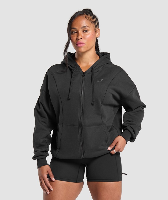 Gymshark Power Hoodie Hoodie Dam Svarta | 524DJZTBO