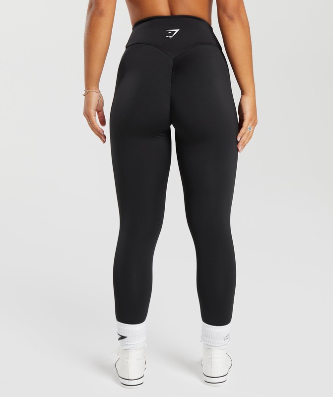 Gymshark Power Regular Leggings Leggings Dam Svarta | 081HGKAZY