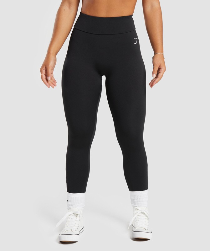 Gymshark Power Regular Leggings Leggings Dam Svarta | 081HGKAZY