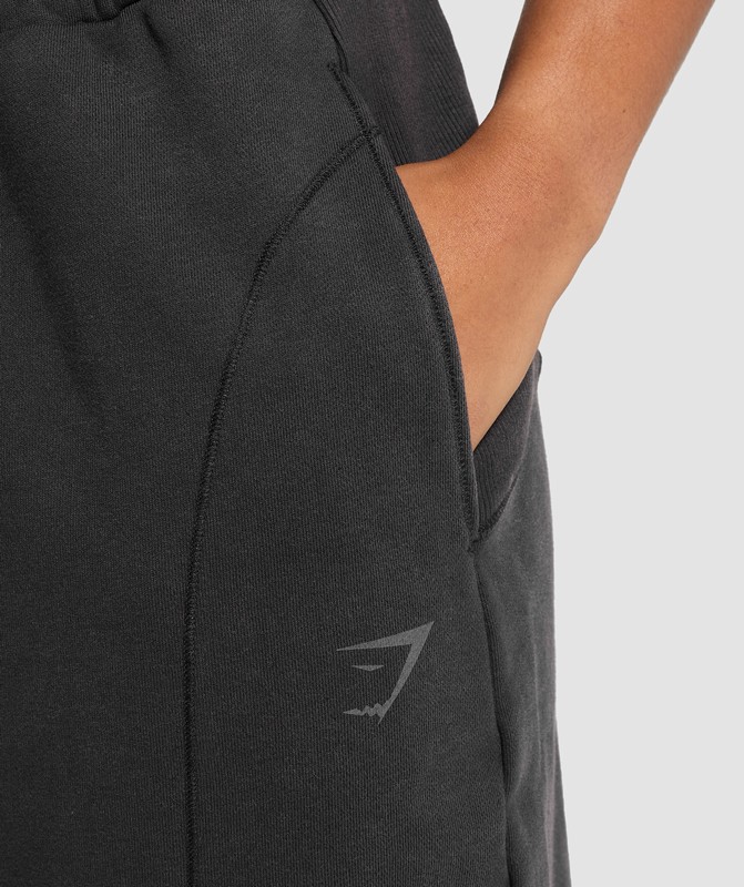 Gymshark Power Washed Joggers Joggingbyxor Dam Svarta Tvätt | 502GZIAXM