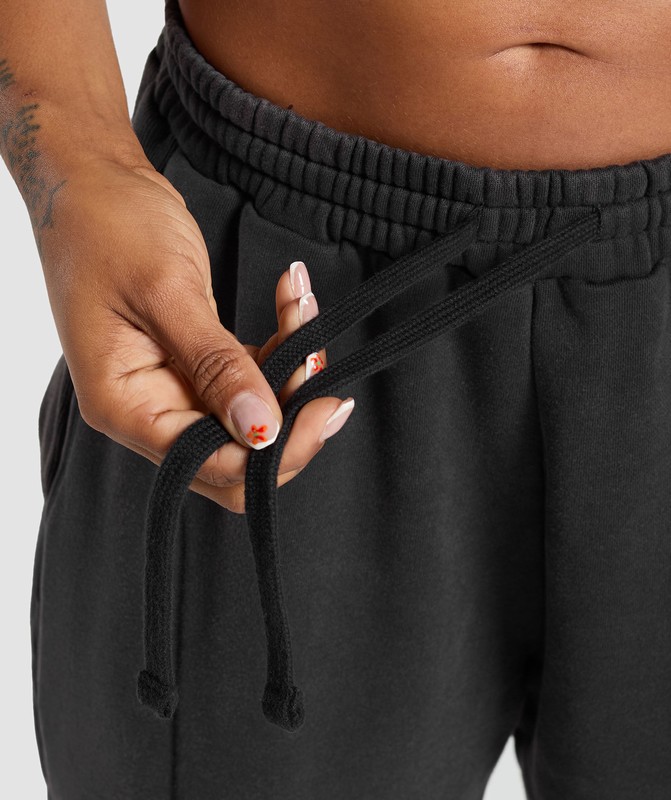 Gymshark Power Washed Joggers Joggingbyxor Dam Svarta Tvätt | 502GZIAXM
