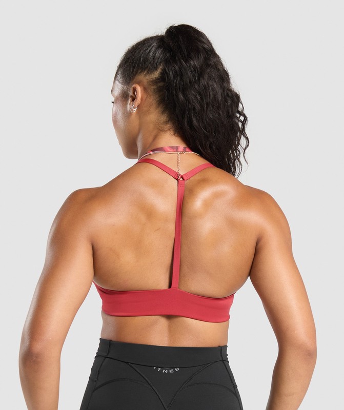 Gymshark Power x T Back Sports Bra Sport BH Dam Rosa | 390WARCGH